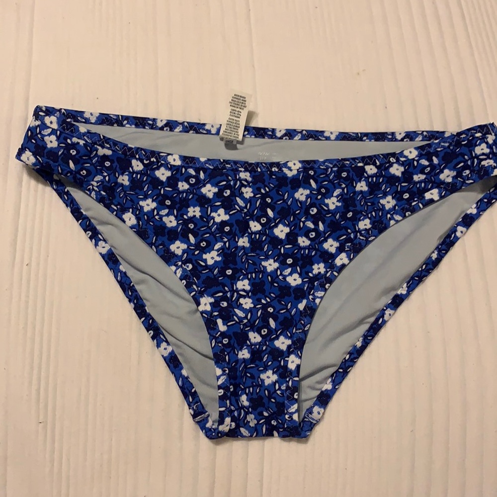 Blue floral bikini bottoms